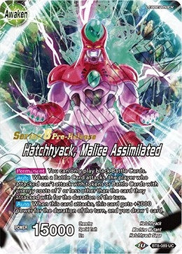 Image for Dr.Lychee & Hatchhyack // Hatchhyack, Malice Assimilated (Malicious Machinations Pre-Release Cards) (BT8-089_PR) - Dragon Ball Super: Masters
