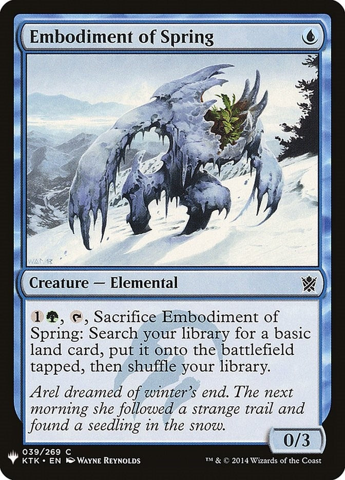 Image for Embodiment of Spring (The List Reprints) (39) - Magic: The Gathering