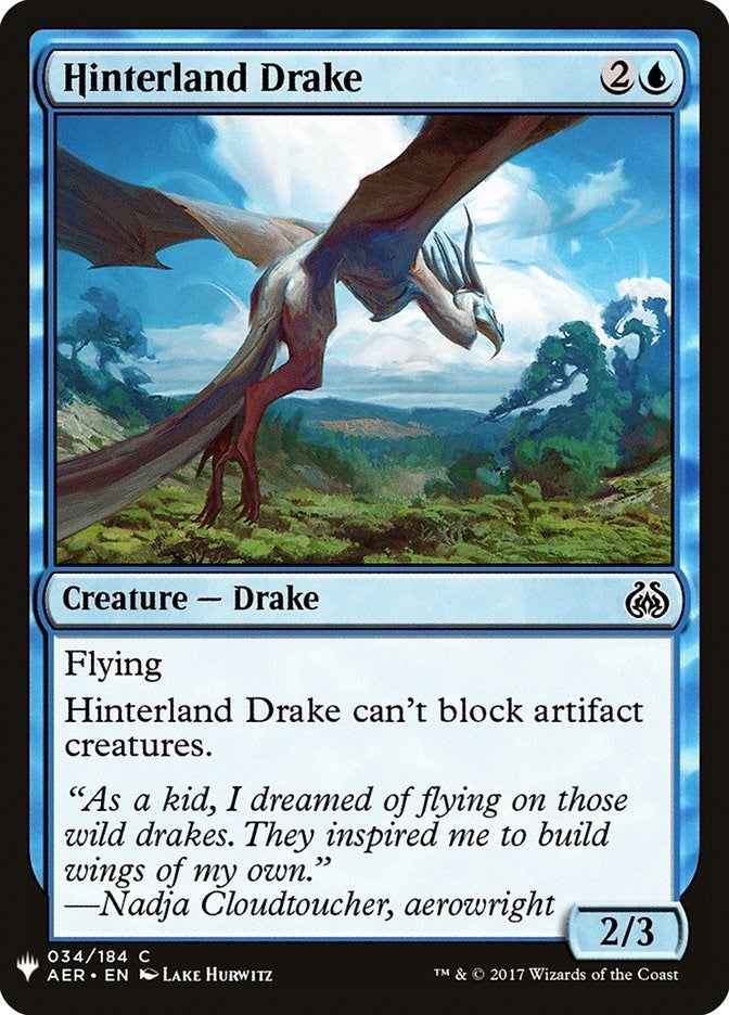 Image for Hinterland Drake (The List Reprints) (34) - Magic: The Gathering