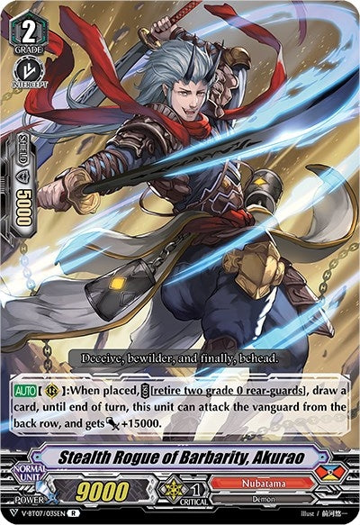 Image for Stealth Rogue of Barbarity, Akurao (V-BT07: Infinideity Cradle) (V-BT07/035EN) - Cardfight Vanguard
