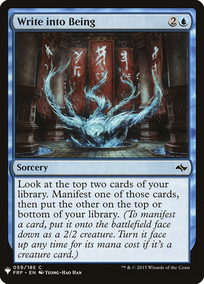 Image for Write into Being (The List Reprints) (59) - Magic: The Gathering