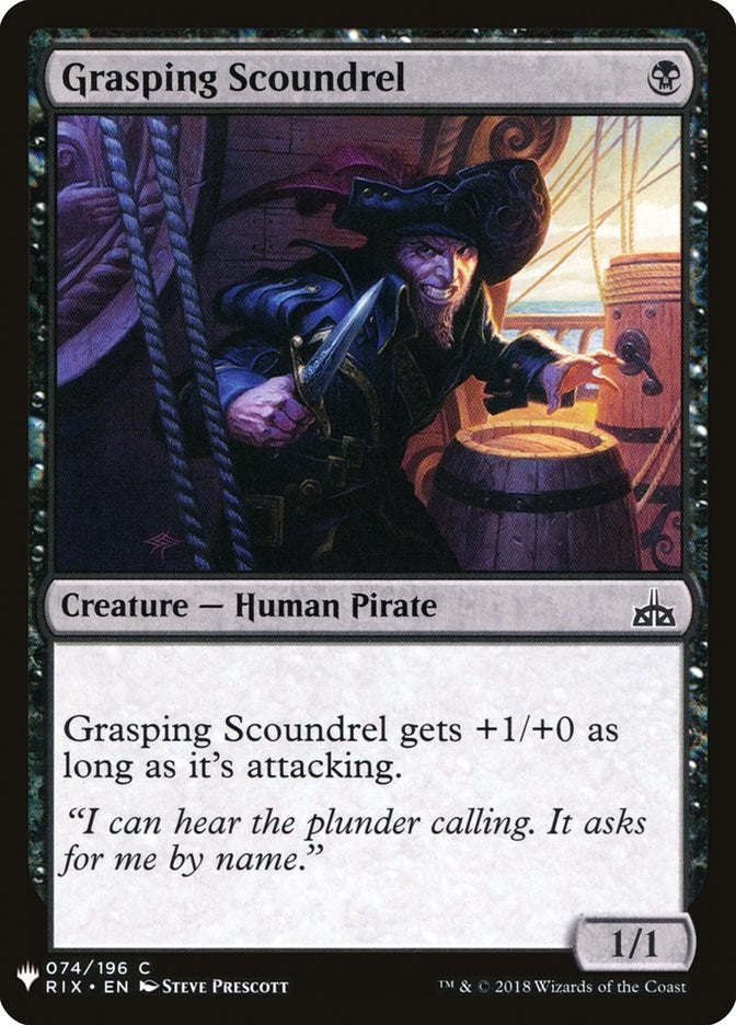 Image for Grasping Scoundrel (The List Reprints) (74) - Magic: The Gathering
