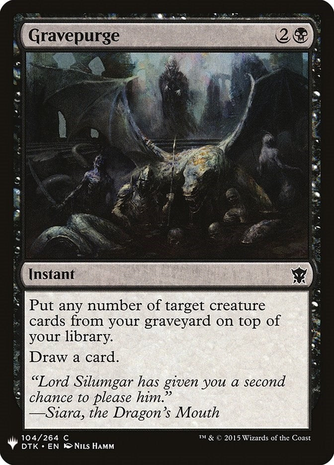 Image for Gravepurge (The List Reprints) (104) - Magic: The Gathering