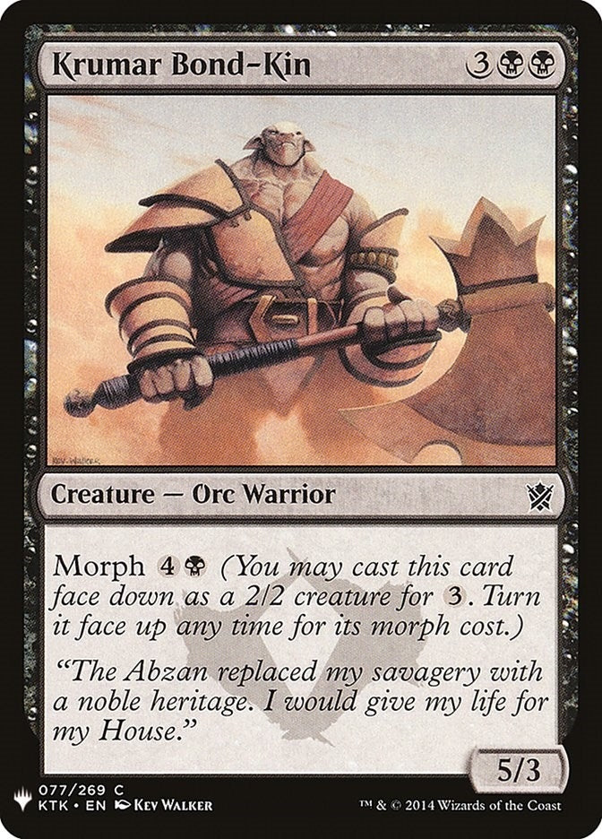 Image for Krumar Bond-Kin (The List Reprints) (77) - Magic: The Gathering