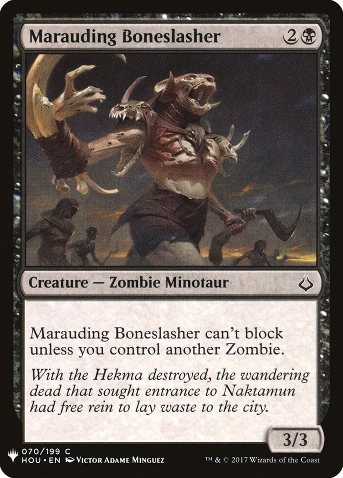 Image for Marauding Boneslasher (The List Reprints) (70) - Magic: The Gathering