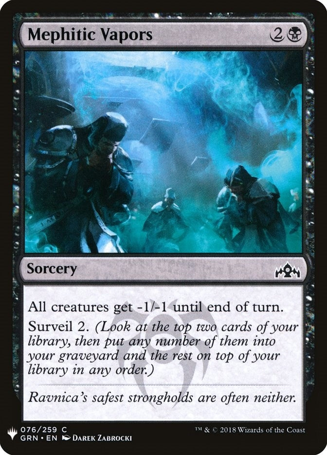 Image for Mephitic Vapors (The List Reprints) (76) - Magic: The Gathering