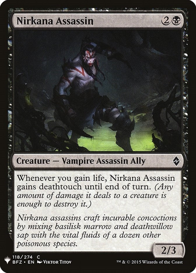 Image for Nirkana Assassin (The List Reprints) (118) - Magic: The Gathering