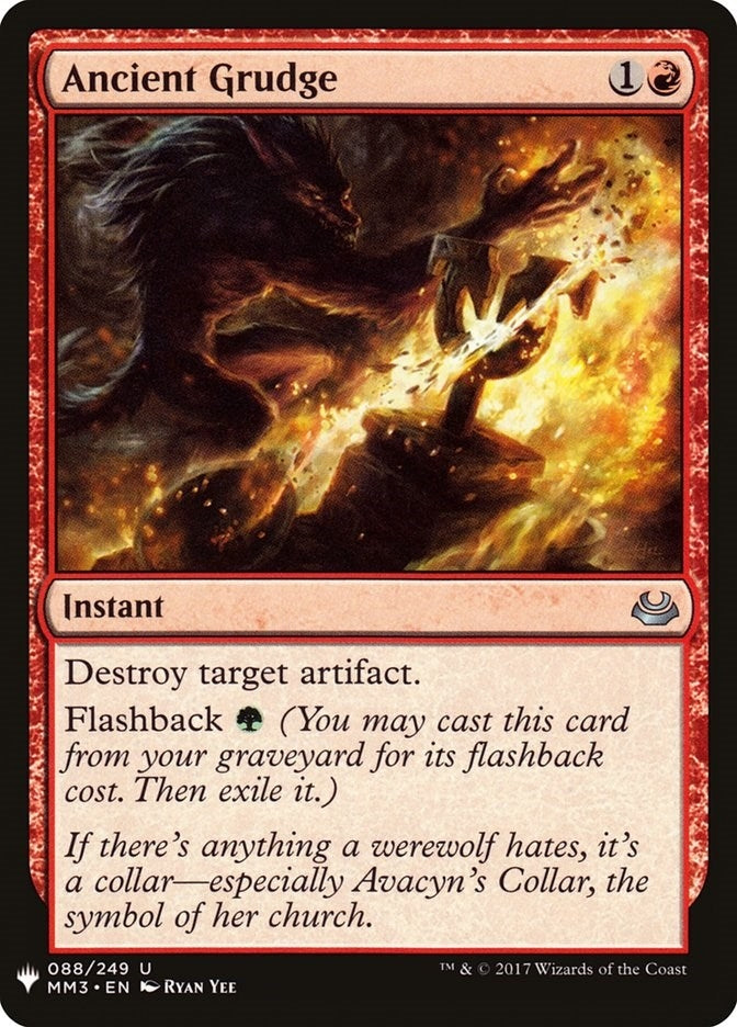 Image for Ancient Grudge (The List Reprints) (88) - Magic: The Gathering