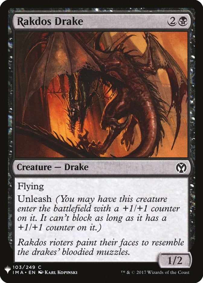 Image for Rakdos Drake (The List Reprints) (103) - Magic: The Gathering