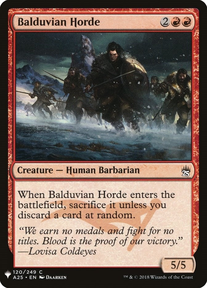 Image for Balduvian Horde (The List Reprints) (120) - Magic: The Gathering