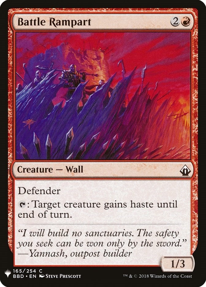 Image for Battle Rampart (The List Reprints) (165) - Magic: The Gathering