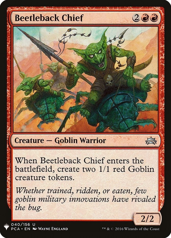 Image for Beetleback Chief (The List Reprints) (40) - Magic: The Gathering
