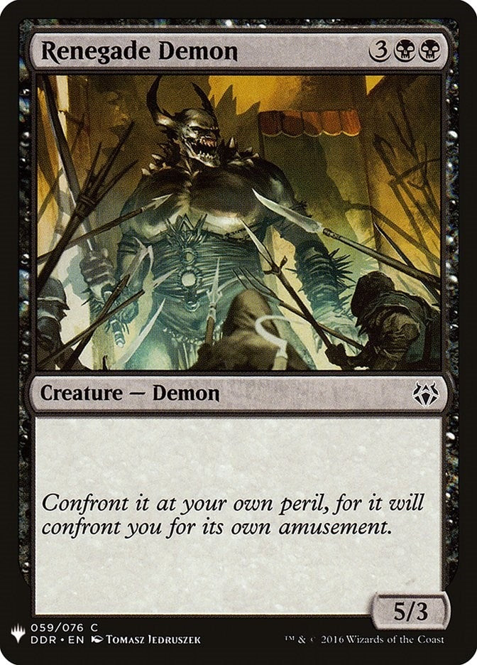 Image for Renegade Demon (The List Reprints) (59) - Magic: The Gathering