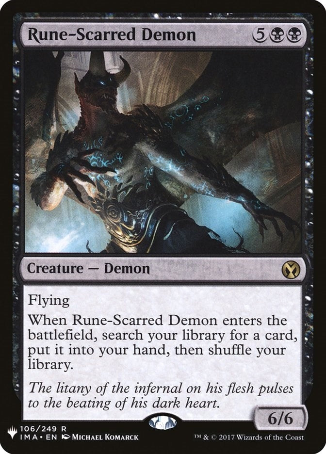 Image for Rune-Scarred Demon (The List Reprints) (106) - Magic: The Gathering