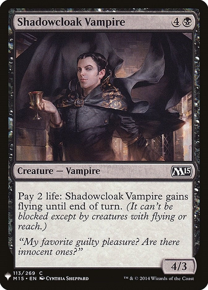 Image for Shadowcloak Vampire (The List Reprints) (113) - Magic: The Gathering