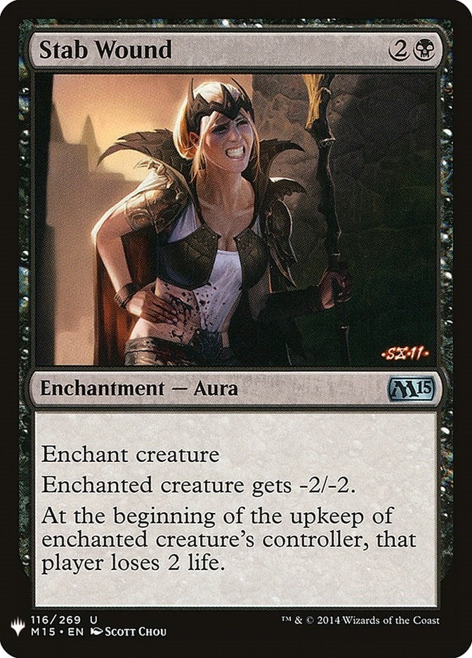 Image for Stab Wound (The List Reprints) (116) - Magic: The Gathering