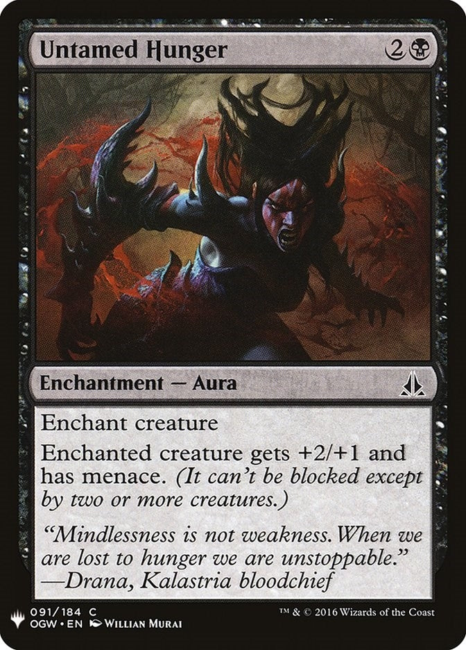 Image for Untamed Hunger (The List Reprints) (91) - Magic: The Gathering