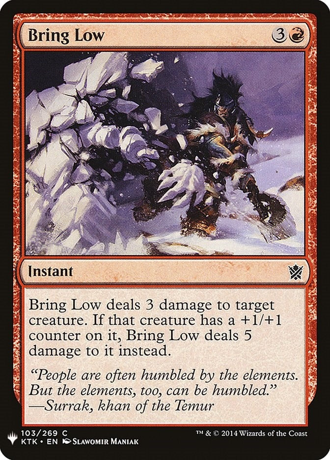Image for Bring Low (The List Reprints) (103) - Magic: The Gathering