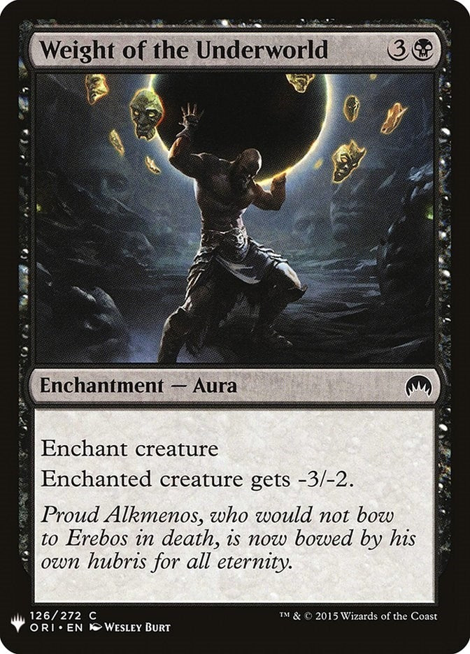 Image for Weight of the Underworld (The List Reprints) (126) - Magic: The Gathering