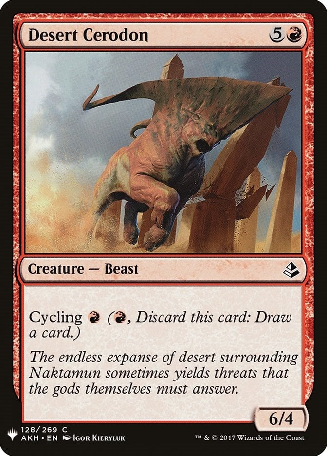 Image for Desert Cerodon (The List Reprints) (128) - Magic: The Gathering