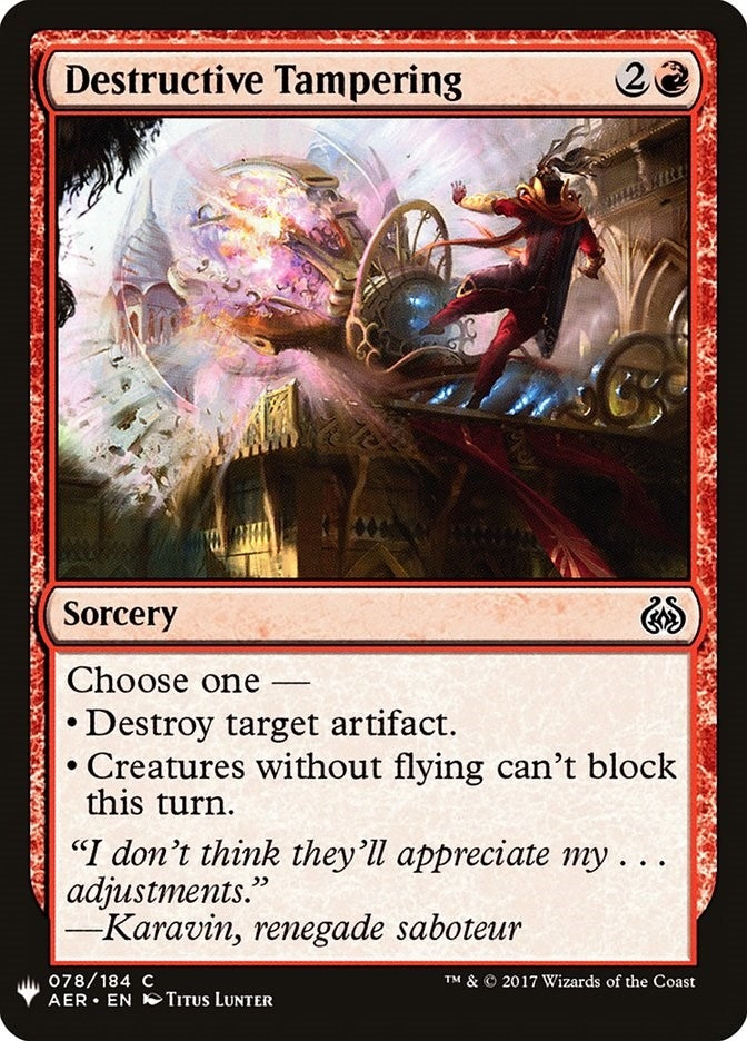 Image for Destructive Tampering (The List Reprints) (78) - Magic: The Gathering