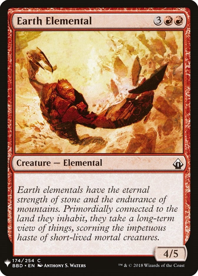 Image for Earth Elemental (The List Reprints) (174) - Magic: The Gathering