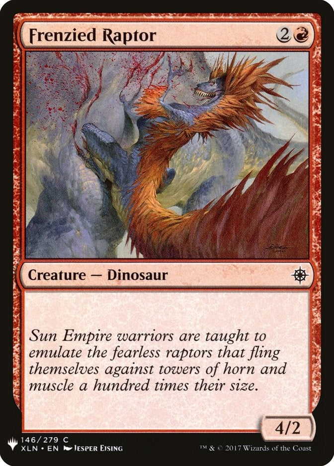 Image for Frenzied Raptor (The List Reprints) (146) - Magic: The Gathering