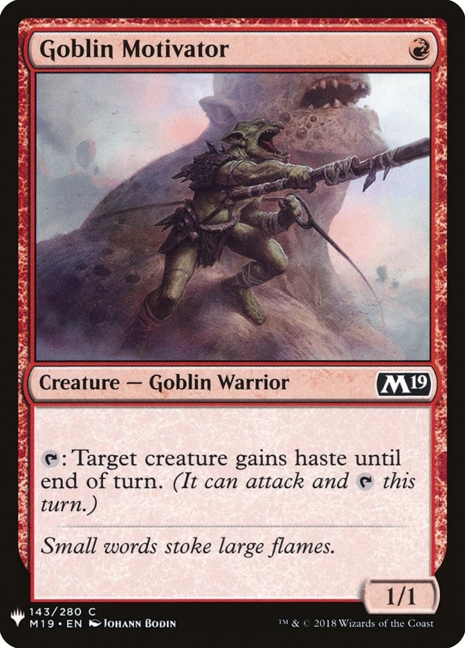 Image for Goblin Motivator (The List Reprints) (143) - Magic: The Gathering