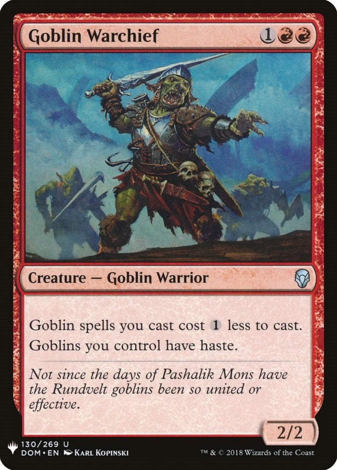 Image for Goblin Warchief (The List Reprints) (130/269) - Magic: The Gathering