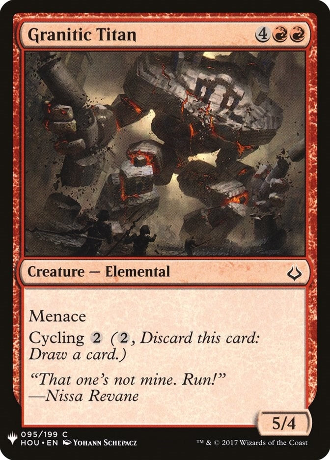 Image for Granitic Titan (The List Reprints) (95) - Magic: The Gathering
