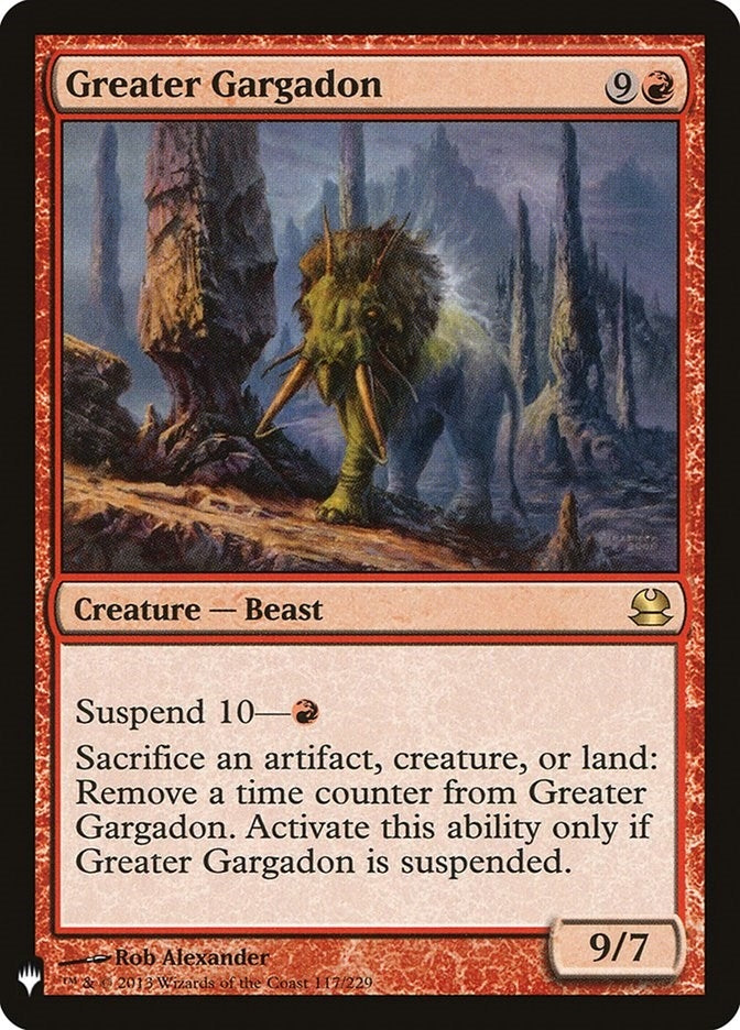 Image for Greater Gargadon (The List Reprints) (117) - Magic: The Gathering