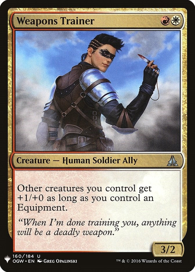 Image for Weapons Trainer (The List Reprints) (160) - Magic: The Gathering