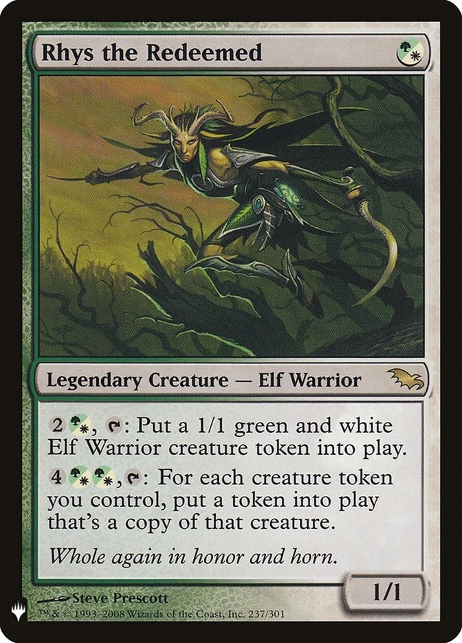 Image for Rhys the Redeemed (The List Reprints) (237) - Magic: The Gathering