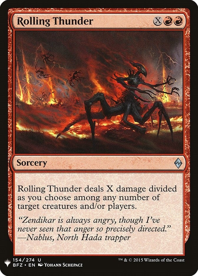 Image for Rolling Thunder (The List Reprints) (154) - Magic: The Gathering
