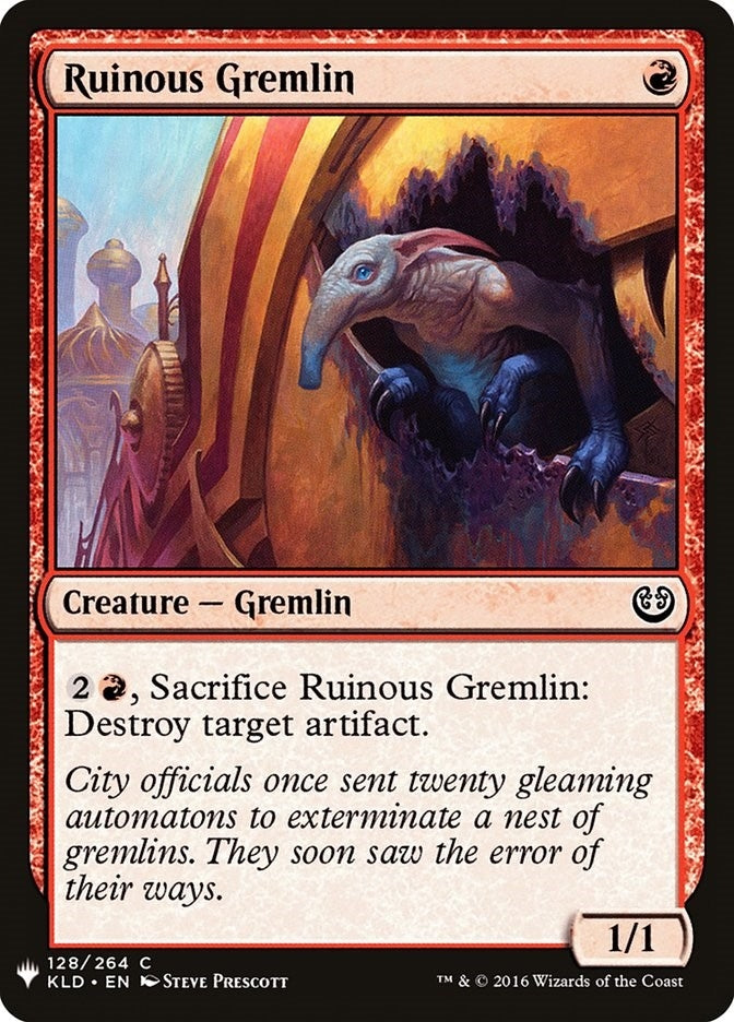 Image for Ruinous Gremlin (The List Reprints) (128) - Magic: The Gathering