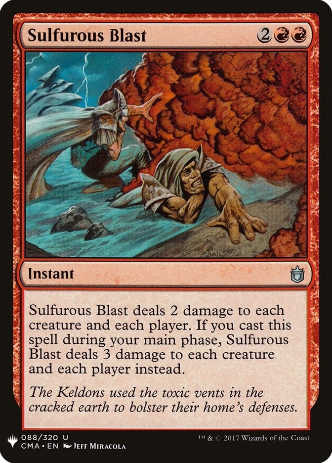 Image for Sulfurous Blast (The List Reprints) (88) - Magic: The Gathering