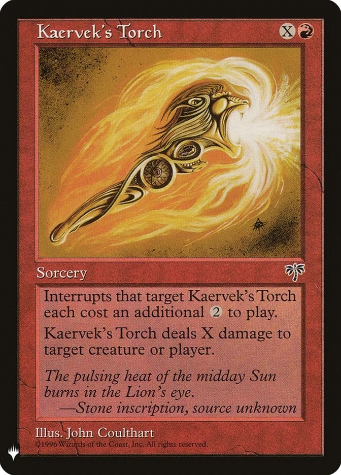 Image for Kaervek's Torch (The List Reprints) (185) - Magic: The Gathering