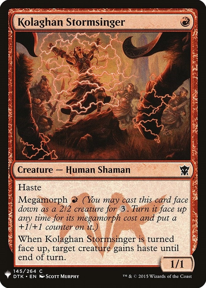 Image for Kolaghan Stormsinger (The List Reprints) (145) - Magic: The Gathering
