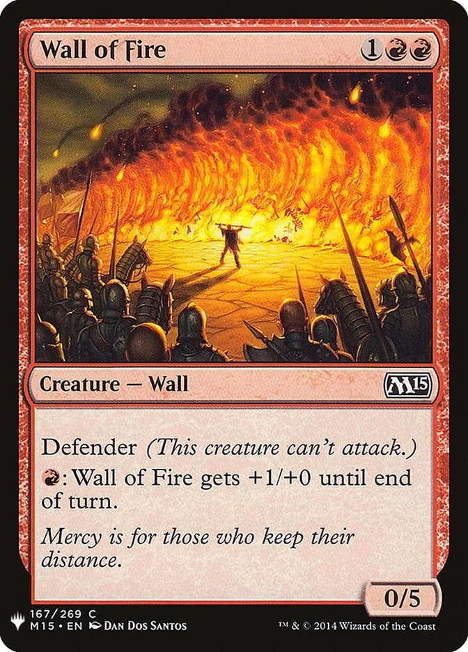 Image for Wall of Fire (The List Reprints) (167) - Magic: The Gathering