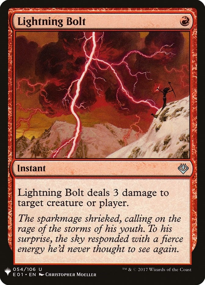 Image for Lightning Bolt (E01) (The List Reprints) (54) - Magic: The Gathering