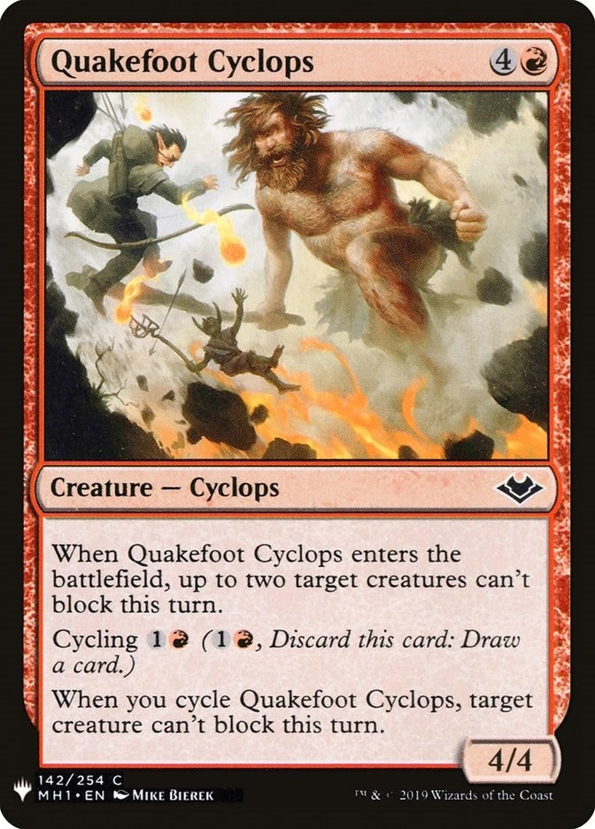 Image for Quakefoot Cyclops (The List Reprints) (142) - Magic: The Gathering