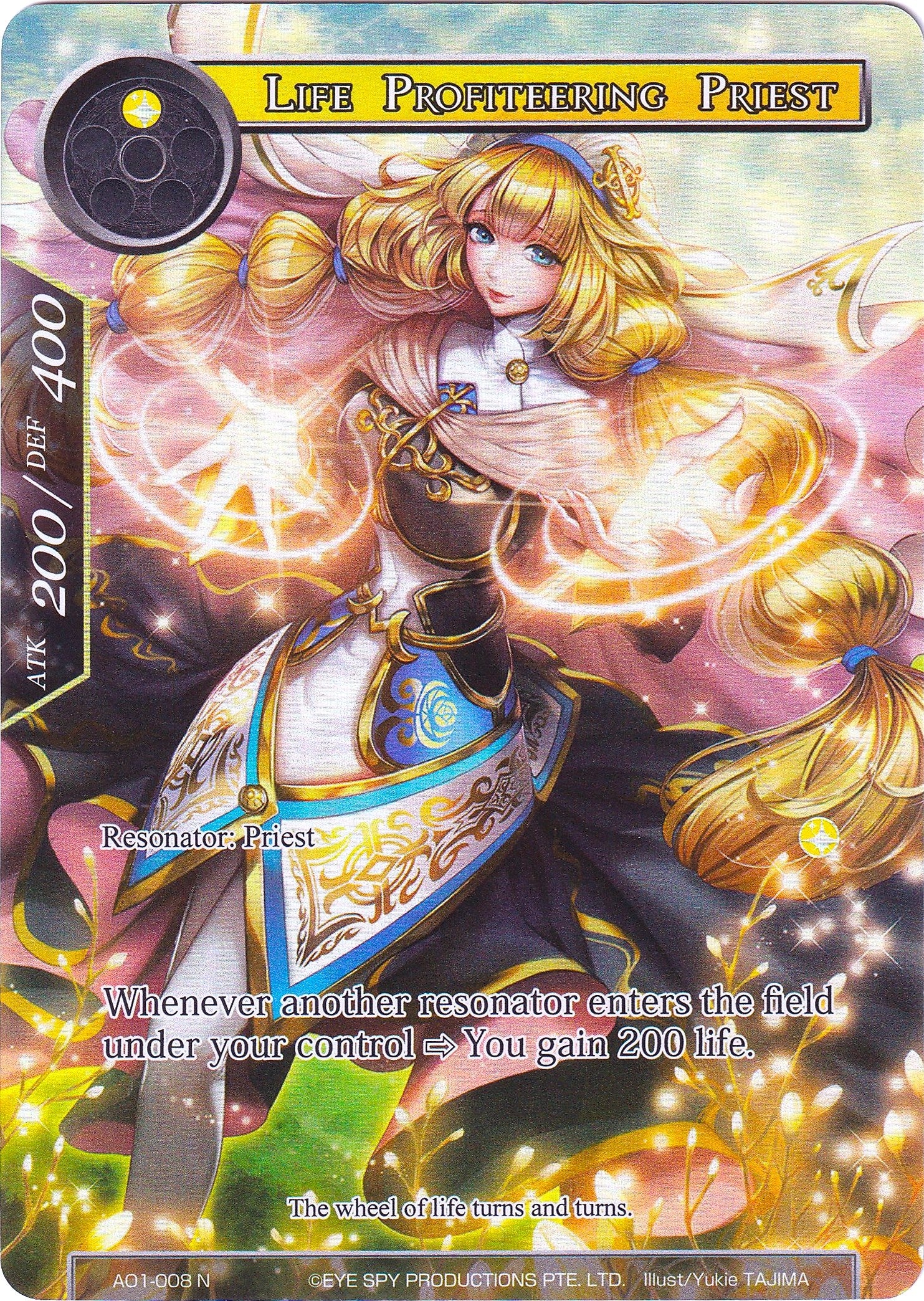 Image for Life Profiteering Priest (Full Art) (Alice Origin) (AO1-008) - Force of Will