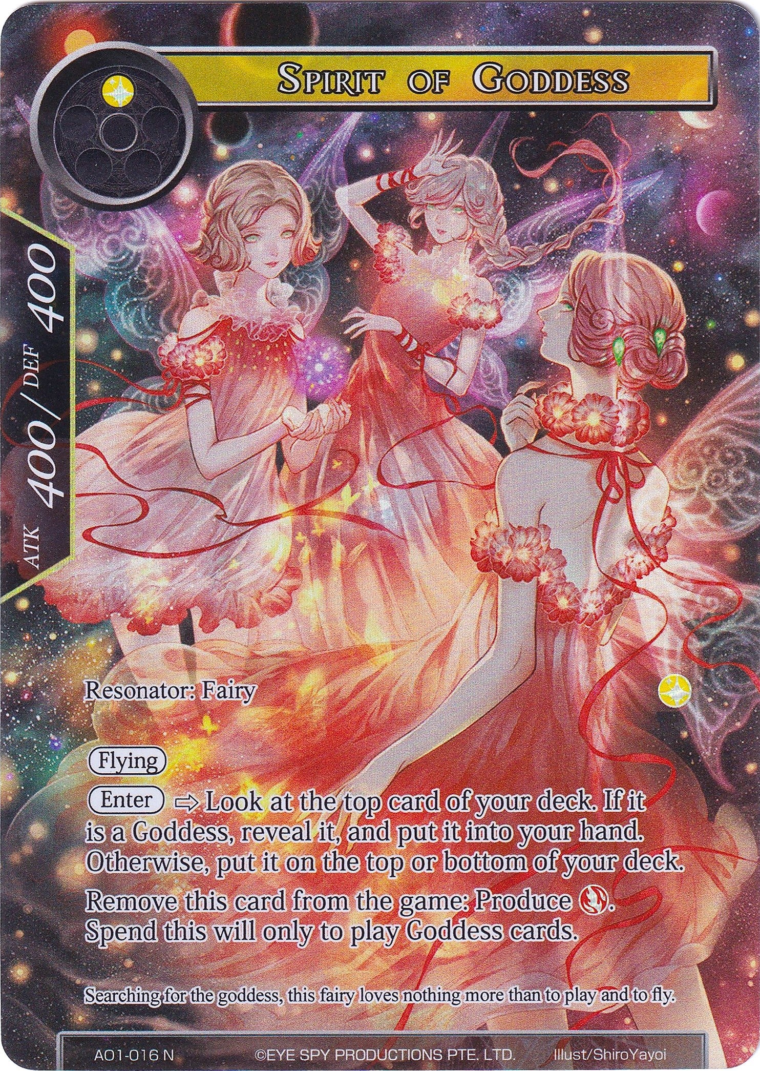 Image for Spirit of Goddess (Full Art) (Alice Origin) (AO1-016) - Force of Will
