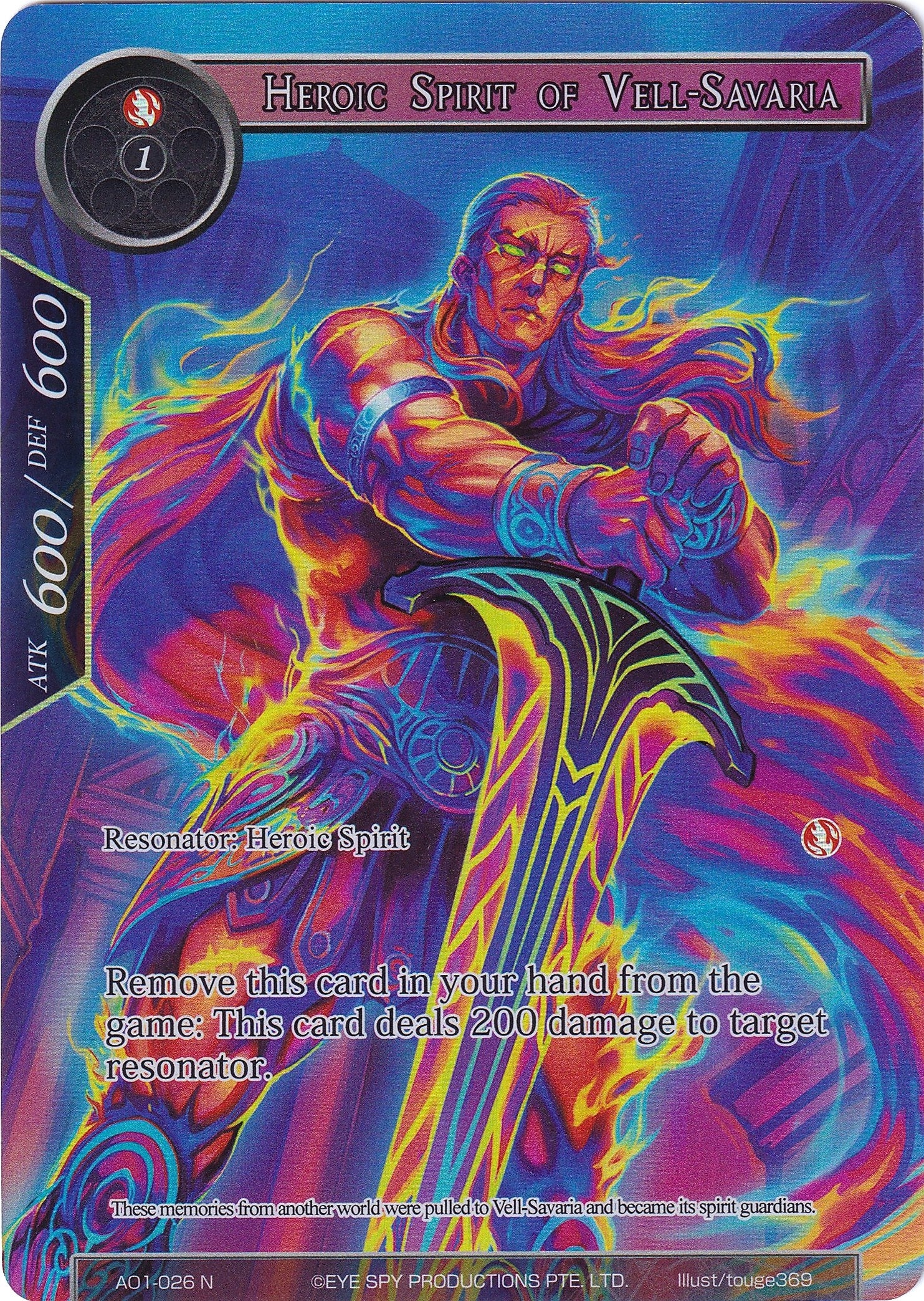 Image for Heroic Spirit of Vell-Savaria (Full Art) (Alice Origin) (AO1-026) - Force of Will