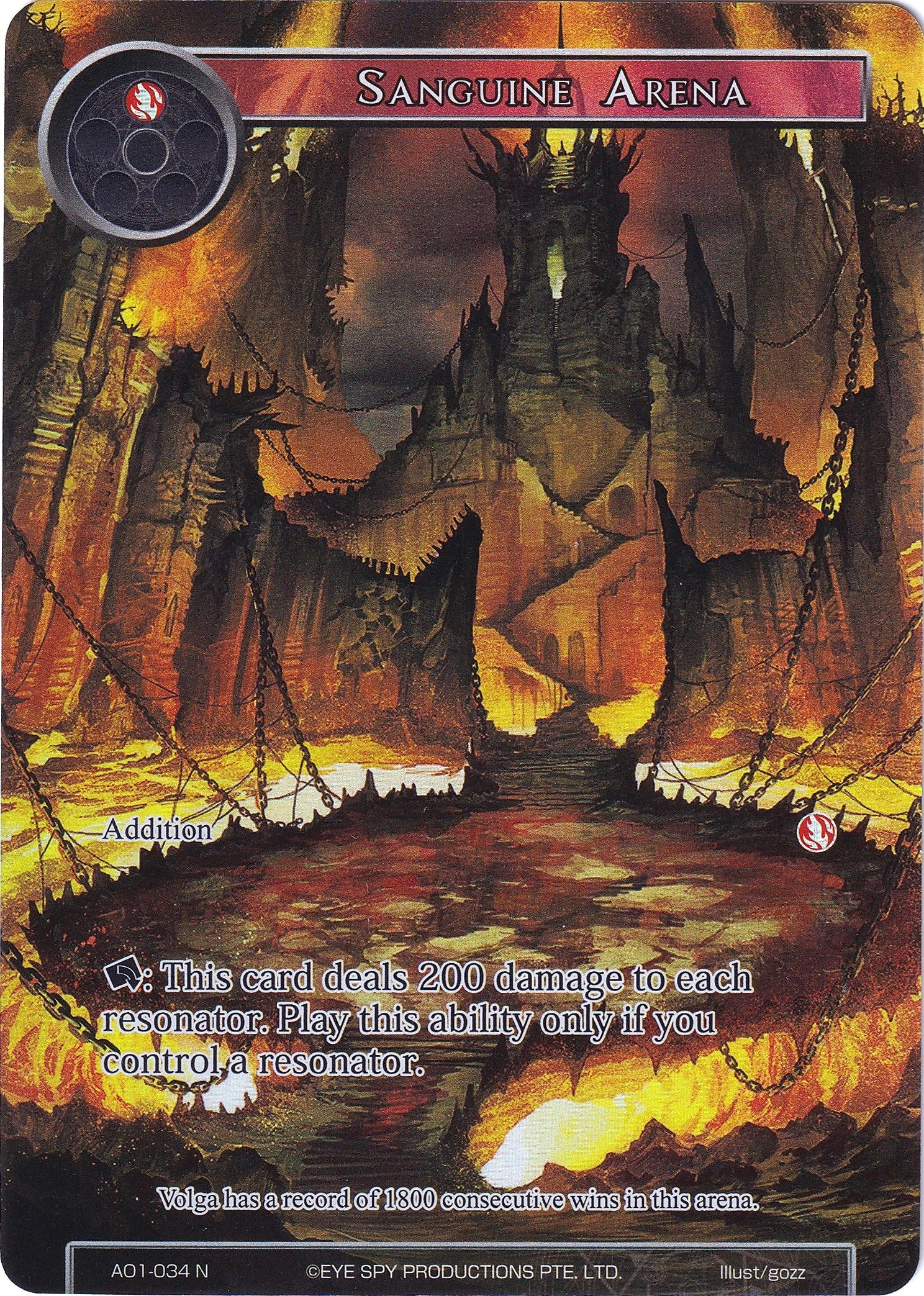 Image for Sanguine Arena (Full Art) (Alice Origin) (AO1-034) - Force of Will