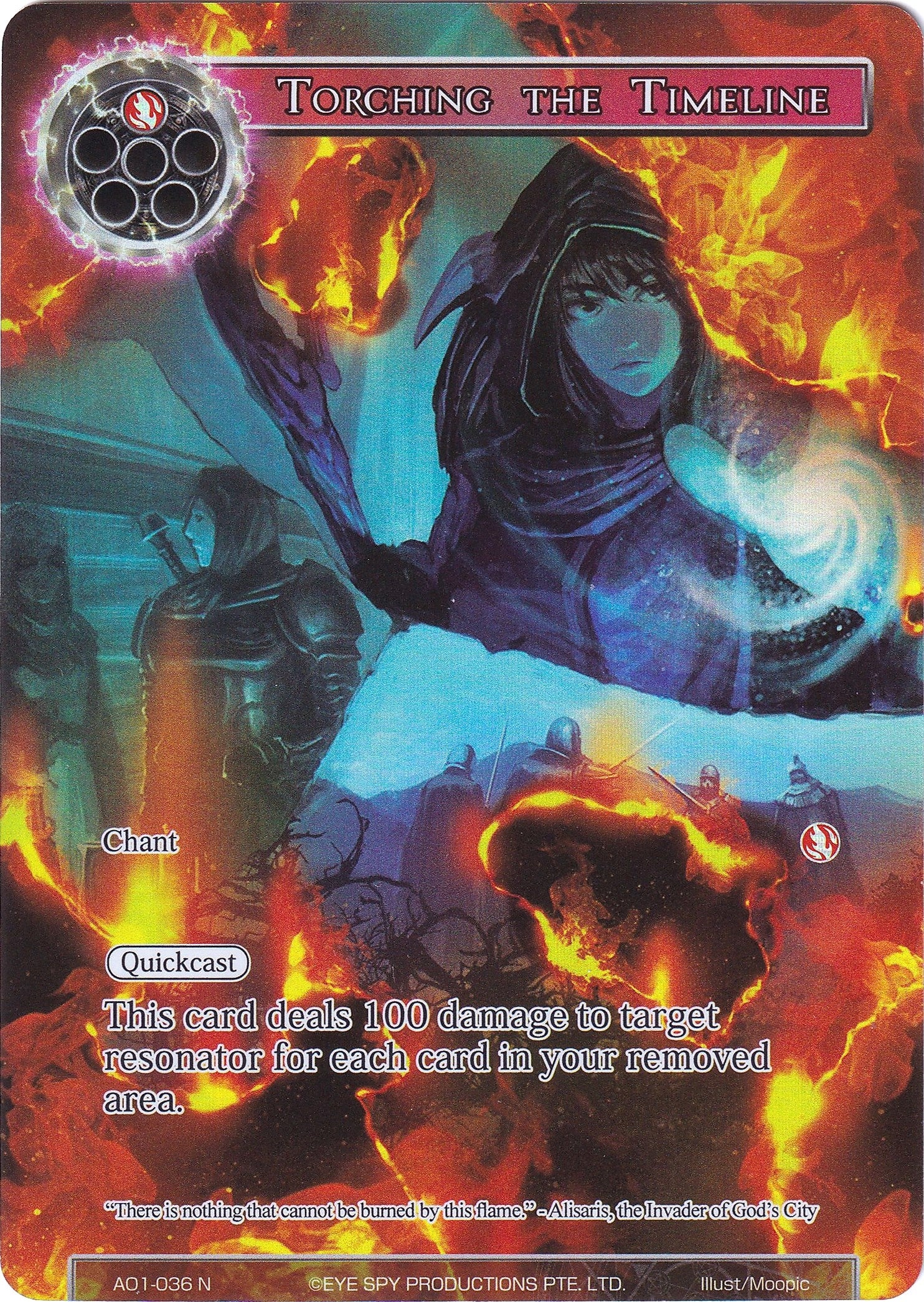 Image for Torching the Timeline (Full Art) (Alice Origin) (AO1-036) - Force of Will