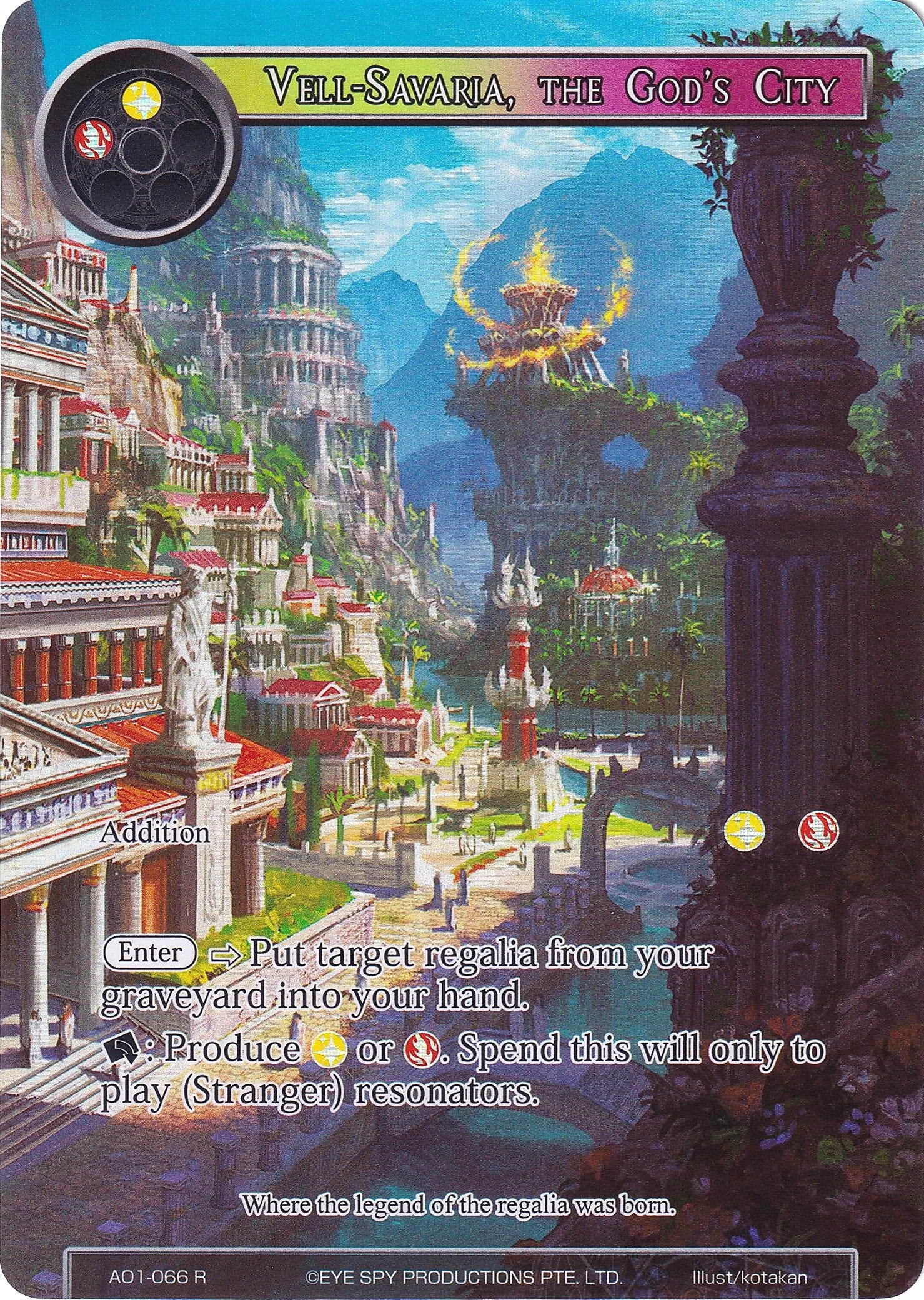 Image for Vell-Savaria, the God's City (Full Art) (Alice Origin) (AO1-066) - Force of Will