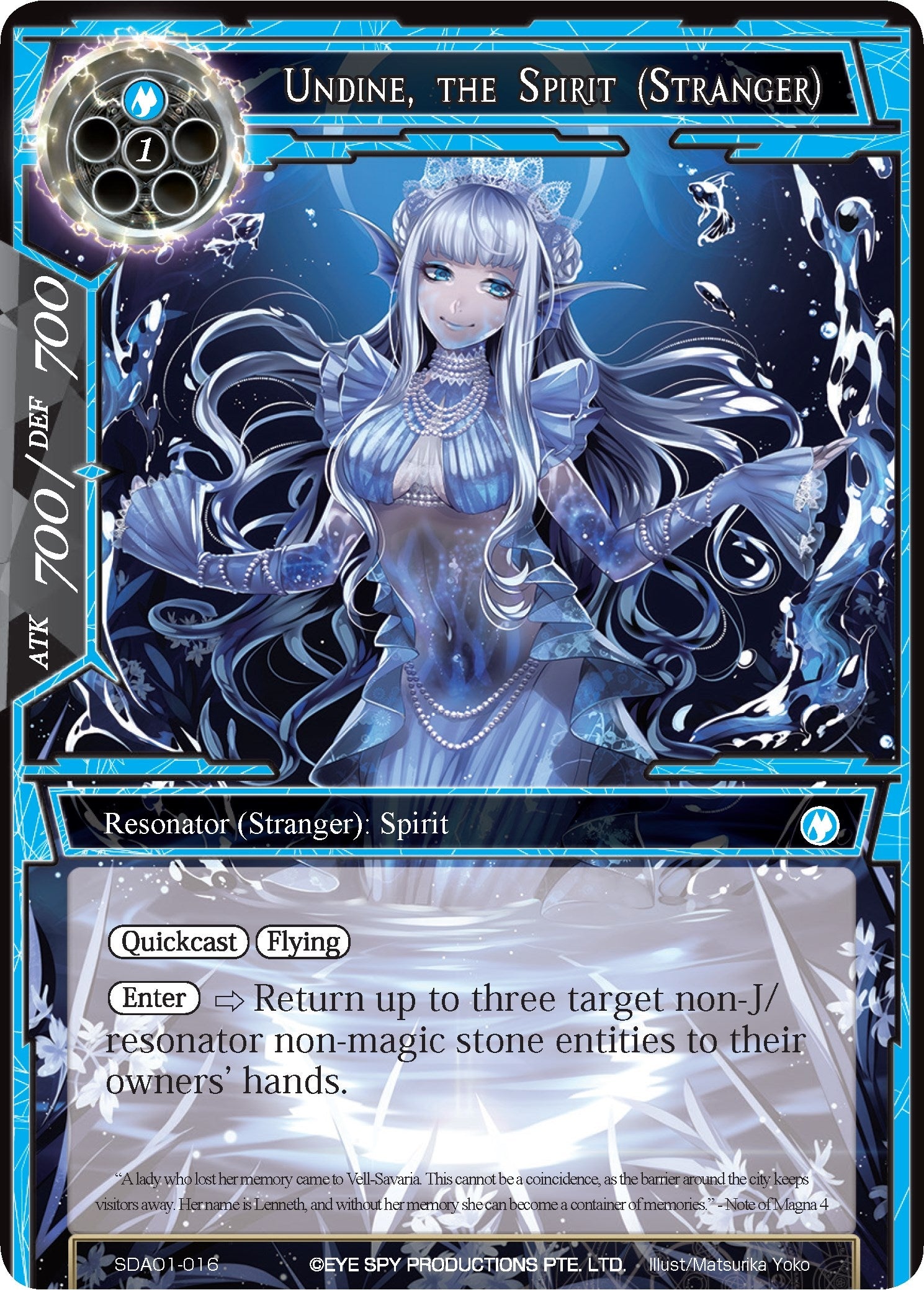 Image for Undine, the Spirit (Stranger) (Alice Origin Starter Deck) (SDAO1-016) - Force of Will