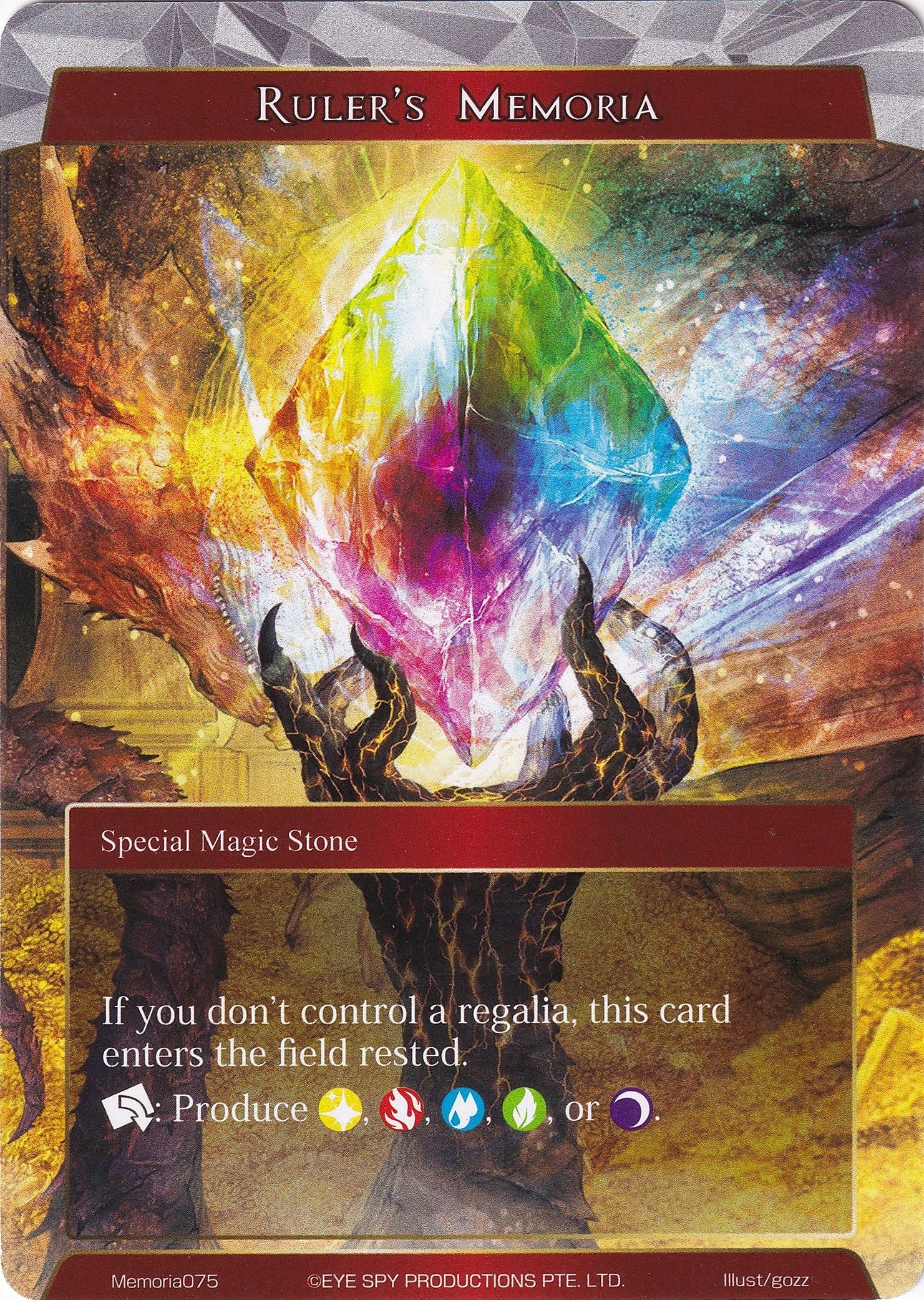 Image for Ruler's Memoria (Alice Origin Memoria Cards) (Memoria075) - Force of Will