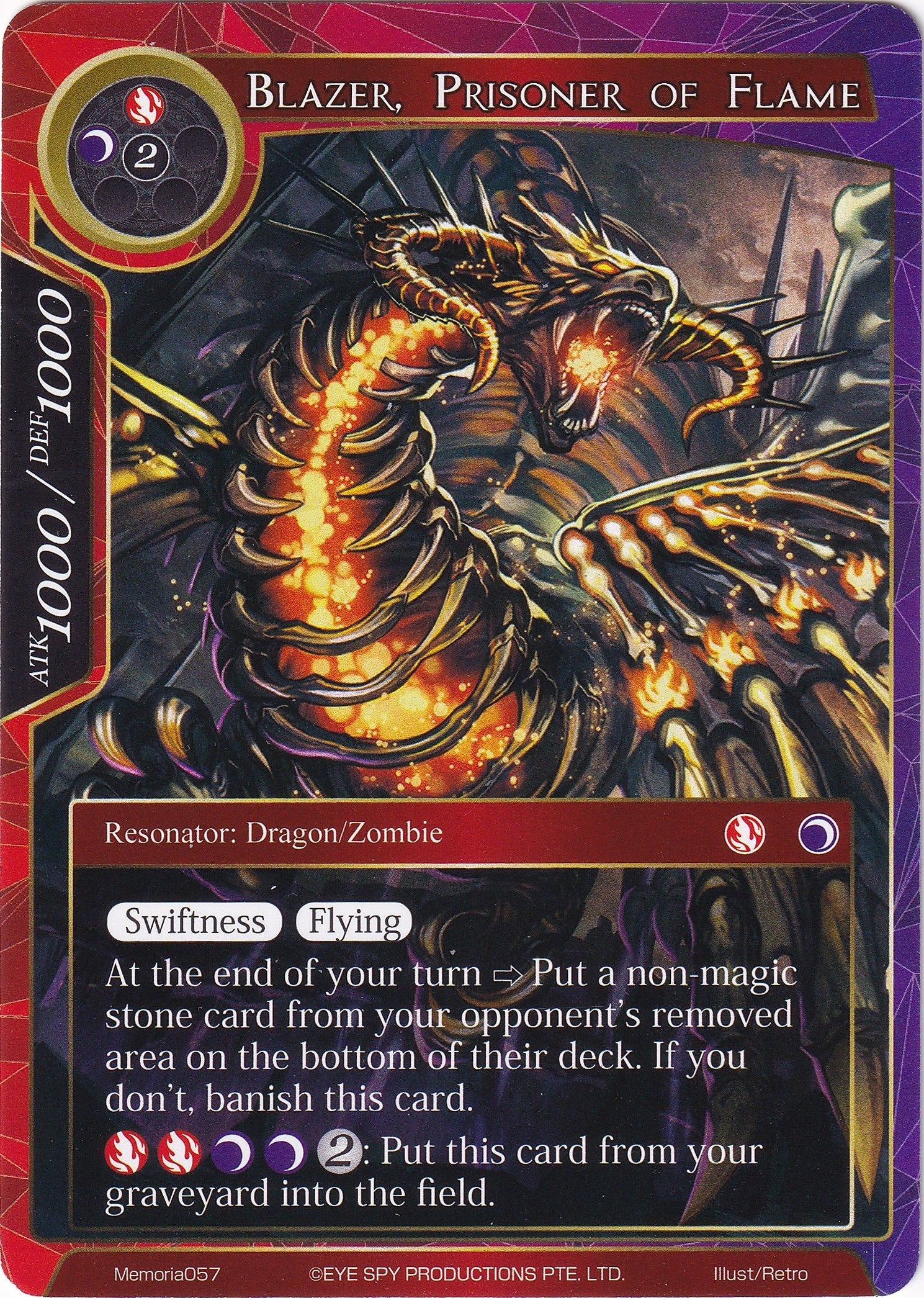 Image for Blazer, Prisoner of Flame (Alice Origin Memoria Cards) (Memoria057) - Force of Will